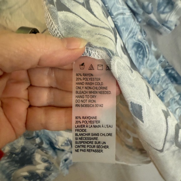 Woman Tanjay Blue and White Sheer Cardigan Small - Picture 3 of 4